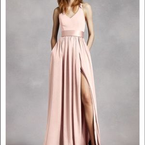White by Vera Wang Bridesmaid Dress, Blush Size 4